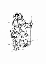 Inuit Coloring Drawing Pages Coloriage Esquimau Getdrawings Edupics sketch template