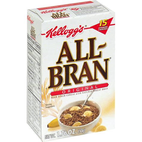 kelloggs  bran breakfast cereal original wheat bran excellent