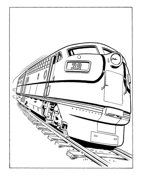 train coloring sheets clipart