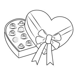 valentine chocolate box coloring pages  kids  valentine
