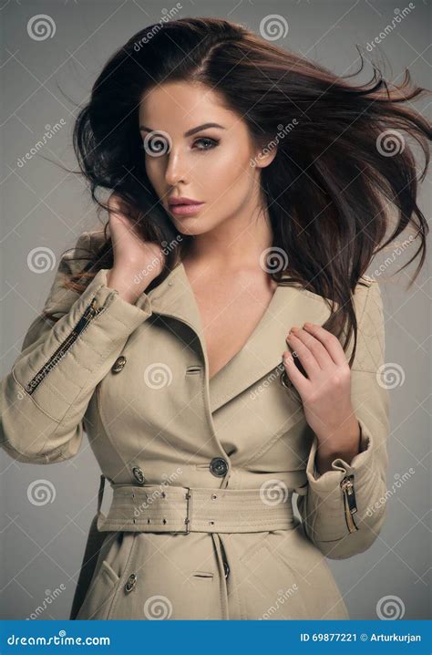 Glamorous Curvy Brunette Woman Stock Image Image Of Lady Hairstyle