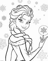 Coloriage Reine Neiges Elsa sketch template