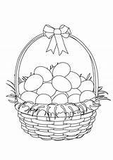 Easter Basket Coloring Pages Spring Index Print Colouring Kids Baskets Templates sketch template