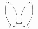 Bunny Ears Easter Template Ear Printable Print Clipart Outline Pattern Dog Moldes Para Pdf Rabbit Clip Templates Crafts Stencils Bow sketch template