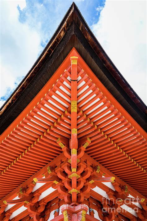 pagoda roof structure miyajima photograph  lyl dil creations fine