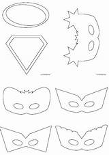 Superhelden Superheld Superhero Maskers Kleurplaten Super Carnaval Masker Kleurplaat Knutselen Thema sketch template