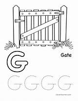 Gate Letter Coloring Worksheet Pages Preschool Writing Worksheets Alphabet Practice Sheet Template Sheets sketch template
