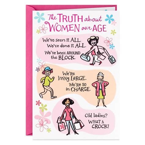 women  age funny birthday card  friend birthday cards