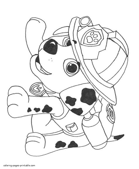 paw patrol coloring book  marshall coloring pages printablecom