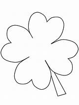 Coloring Patrick Clover Pages Leaf Four Saint Printable Clipart St Shamrock Patricks Color Simple Kids Colouring Drawing Clovers Holidays Shamrocks sketch template