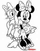 Minnie Coloring Mouse Pages Daisy Mickey Disney Duck Donald Friends Color Roadster Racers Poppy Disneyclips Back Print Template sketch template