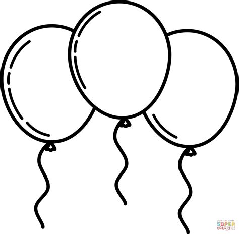 birthday balloons coloring page  printable coloring pages