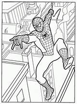 Coloring Spiderman Pages Superhero Printable sketch template