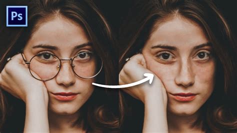 Remove Glasses From Any Portrait With 2 Simple Steps In Photoshop Youtube