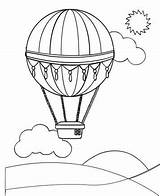 Luchtballon sketch template