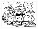 Coloring Choo Train Pages Popular sketch template