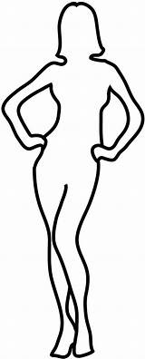 Body Girl Outline Colouring Pages Clipart sketch template