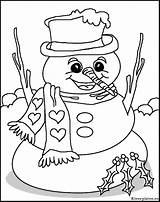 Sneeuwpop Kleurplaat Kerst sketch template