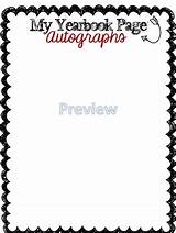 Autograph Year End Pages Subject Grade sketch template