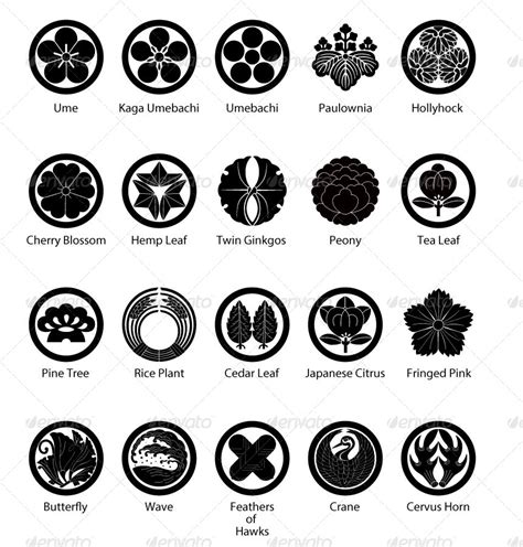 80 japanese samurai crests by dotproof graphicriver