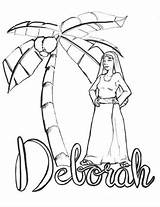 Deborah Coloring Debora Barak Judge Dominical Escuela Atividades Jw Prophetess Bora Sketch Bíblicas Catecismo Sencillos Tarjetas Obeys sketch template