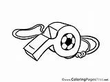 Whistle Colouring Soccer Coloring Drawing Pages Sheet Getdrawings sketch template