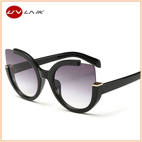 Uvlaik Cat Eye Sun Glasses For Women Oversized Ladies Sunglasses Women