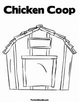 Coloring Coop Chicken House Pages Animal Colouring Farm Kids Preschool Houses Stable Kindergarten Printable Comment First Preschoolactivities Twistynoodle sketch template