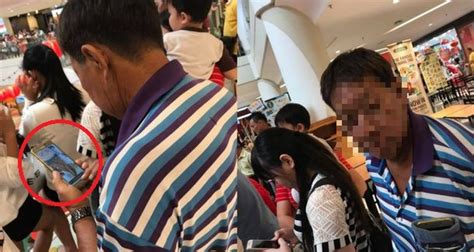 pervert caught taking close up photos and masturbating behind a woman in ipoh mall