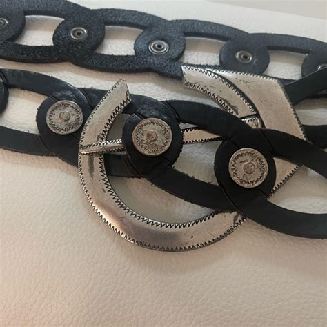 suzi roher accessories suzi rorer black leather and silver belt