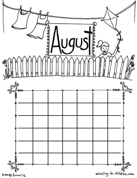 blank august calendar page printable calendars  xxx hot girl