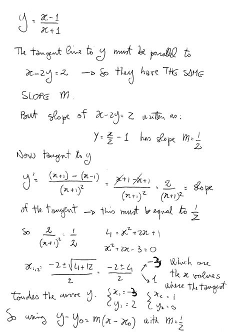 How Do You Find The Equations Of The Tangent Lines To The Curve Y X 1