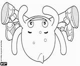 Somersault Octopus sketch template