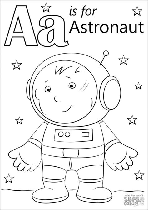 astronaut   moon coloring page coloringbay