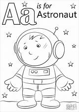 Astronaut Printables Airplane Preschool Lettere Lettera Alfabeto Buchstaben Supercoloring Coloringbay Astrounaut Drukuj sketch template