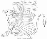 Griffin Sugarpoultry Lineart Gryphon sketch template