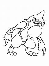 Pokemon Coloring Pages Grotle Color Print Volcanion Papa Template Coloringtop sketch template