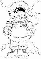 Eskimo Pages Coloring Kids Colouring Inuit Stock Illustrations Imagen Winter Choose Board sketch template