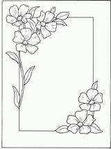 Blumen Ausmalbild Malvorlage Malvorlagen Ecken Rahmen Kinderbilder sketch template
