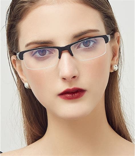 New Women Finished Myopia Glasses Men S Half Rim Nearsighted Glasses