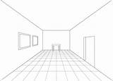 Perspektif Titik Sederhana Cara Coreldraw Ruangan sketch template
