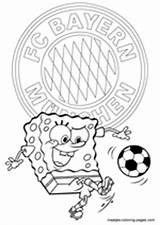 Coloring Pages Bayern Arsenal Munich Fc Soccer Madrid Real Color Spongebob Print Manchester Barcelona Ac United sketch template