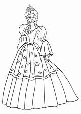 Coloring Princess Dress Pages sketch template