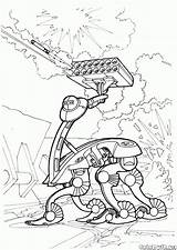 Roboter Guerre Angriff Futuristic Malvorlagen Combattimento Antincendio Spaceguard Futuristas Guerras Kolorowanki Système Guerres Futuristes Kriege Futuristische Futurystyczne Wojny Colorkid Soldat sketch template