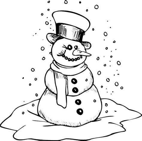 printable winter coloring pages  kids snowman coloring pages