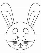 Mask Bunny Rabbit Easter Color Printable Masks Maskspot sketch template
