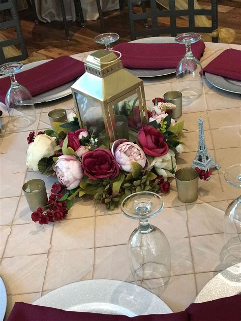 burgundy centerpiece table decorations decor table settings