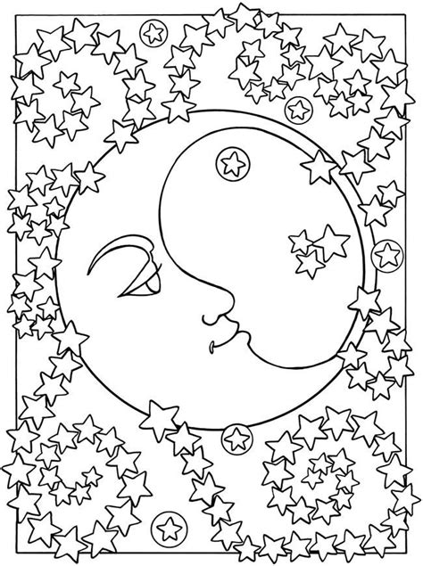 sun moon stars coloring pages coloring home