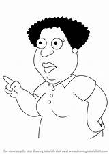 Family Guy Loretta Brown Draw Drawing Step sketch template