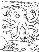 Octopus Coloring Pages Kids Printable Jumbo Doc Clipart Ock Print Drawing Cute Cartoon Color Preschool Animals Kid Oswald Funny Book sketch template
